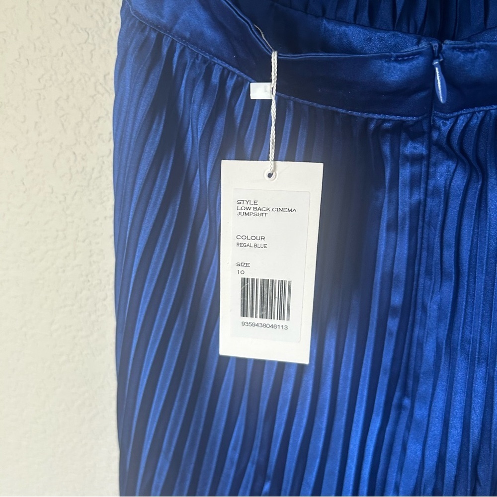 NWT L'IDÉE Cinema Low-Back Jumpsuit in Regal Blue *Flaw* - Picture 7 of 9